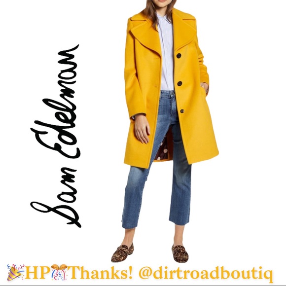 mustard pea coat